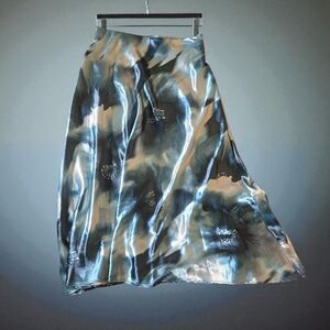 Elegant Blue and Black Women's Skirt